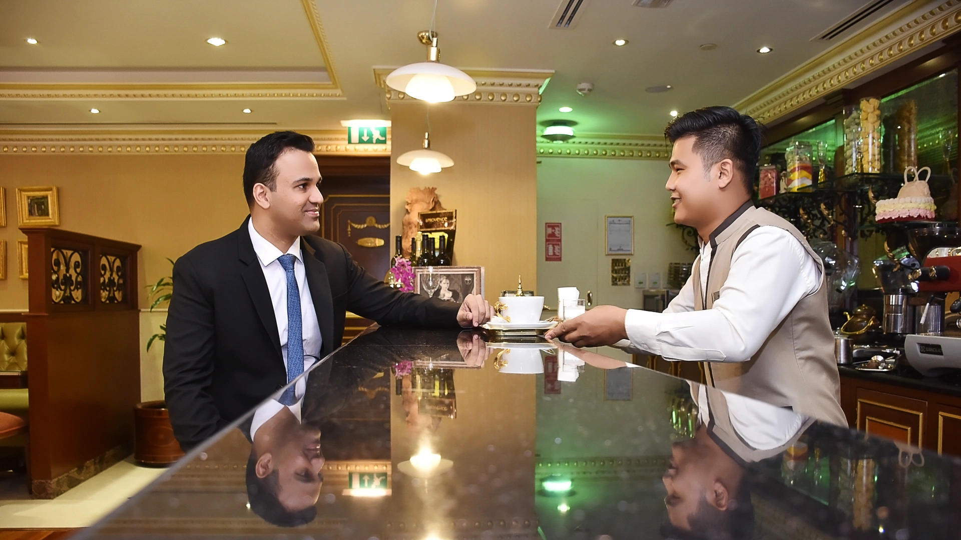Service moment captured at Royal Rose Hotel Abu Dhabi