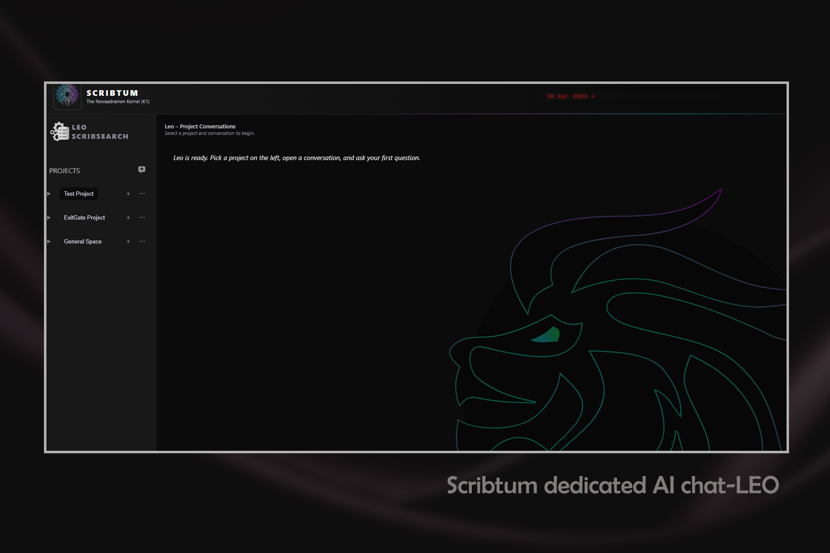 Scribtum Leo chat interface